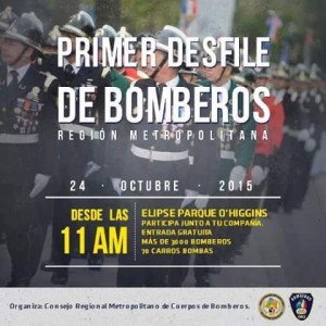 Primer Desfile de Bomberos Region Metropolitana 2015