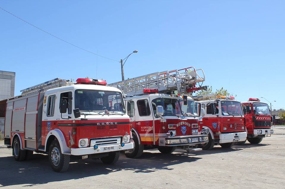 Camiones  de la >Segunda Compañía de Bomberos Hualpen