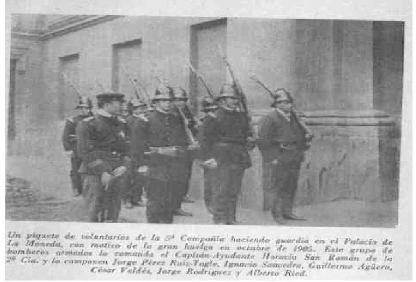 Guardia de Palacio de la Moneda  22 y 24 de Octubre de 1905,